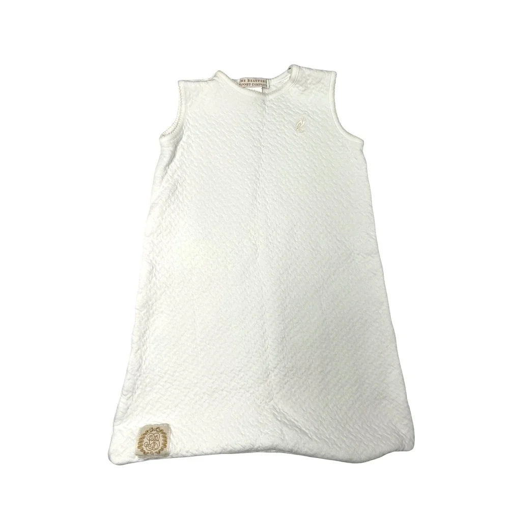 The Beaufort Bonnet Company textured pima cotton sleep sack Size 0-6M white soft